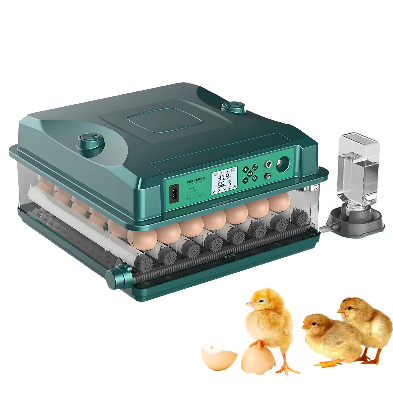 36 Eggs Fully Automatic Egg Incubator, 5 Hatching Modes, Auto Turning & Temp Control 50W Mini Poultry Hatcher for Chicken Duck