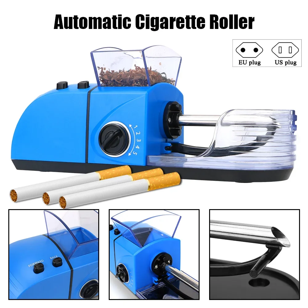 Tobacco Roller Cigarette Rolling Machine Automatic Electric Smoking Accessories DIY Smoking Tool EU/US Plug Gadgets for Men