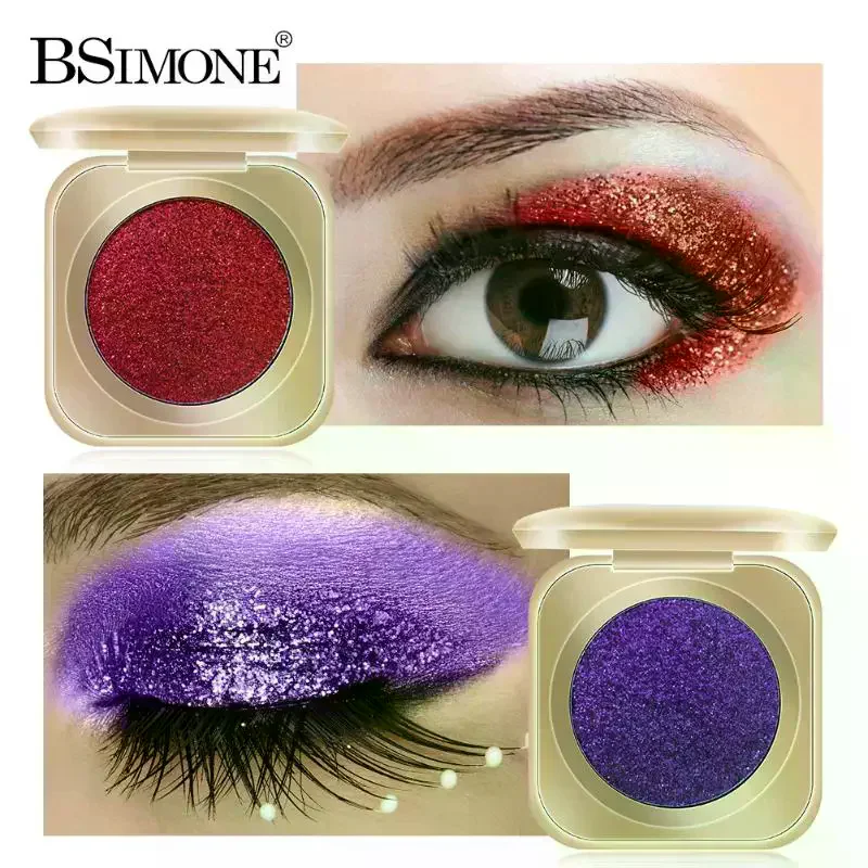 

BSIMONE Monochrome Glitter Eyeshadow Pearlescent Highlighter Powder Makeup Eyeshadow Palette Bright Shiny Eye Makeup Cosmetics