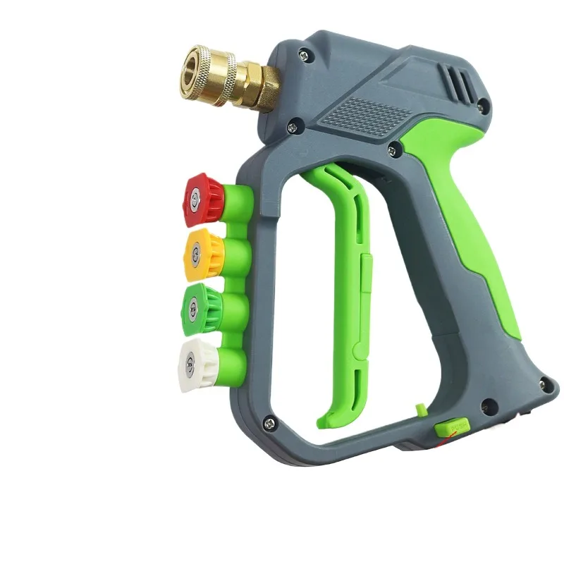 For 250Kg High Pressure Water Gun All Copper Quick Plug Short Ceramic Movement Cleaning Car Machine Anti-winding Brush Car