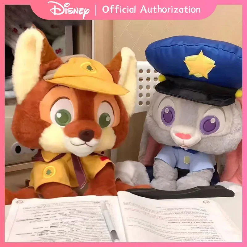 40CM-65CM Disney Zootopia Judy Hopps Plush Toy Cute Cartoon Nick Wilde Stuffed Doll Anime Zootropolis Kawaii Birthday Gift