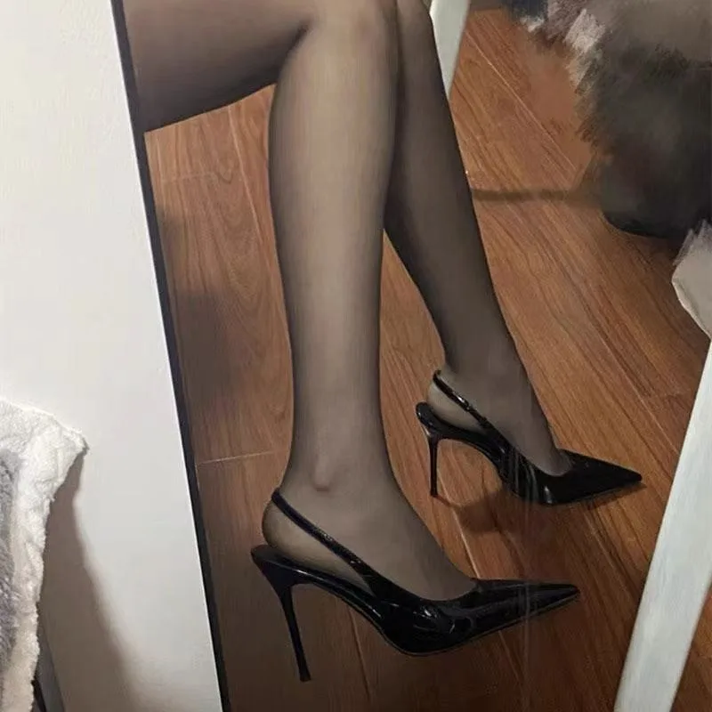 Women's Stiletto Baotou Sandals Pointed Toe Light Mouth Sexy One Strap Anti-slip Wear-resistant High Heels image 5