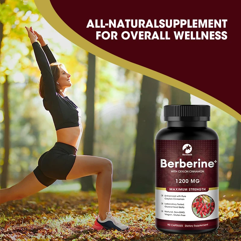 Berberine Capsules Ceylon Cinnamon Turmeric Bitter Melon Extract Milk Thistle To Support Glucose Balance Liver Health Digestion