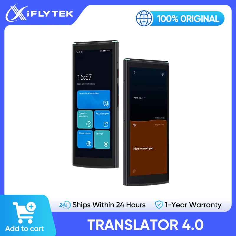 iFLYTEK 4.0 Simultaneous Interpreterdual screen translator Instant Translator Portable Smart AI Voice Language Travel Business