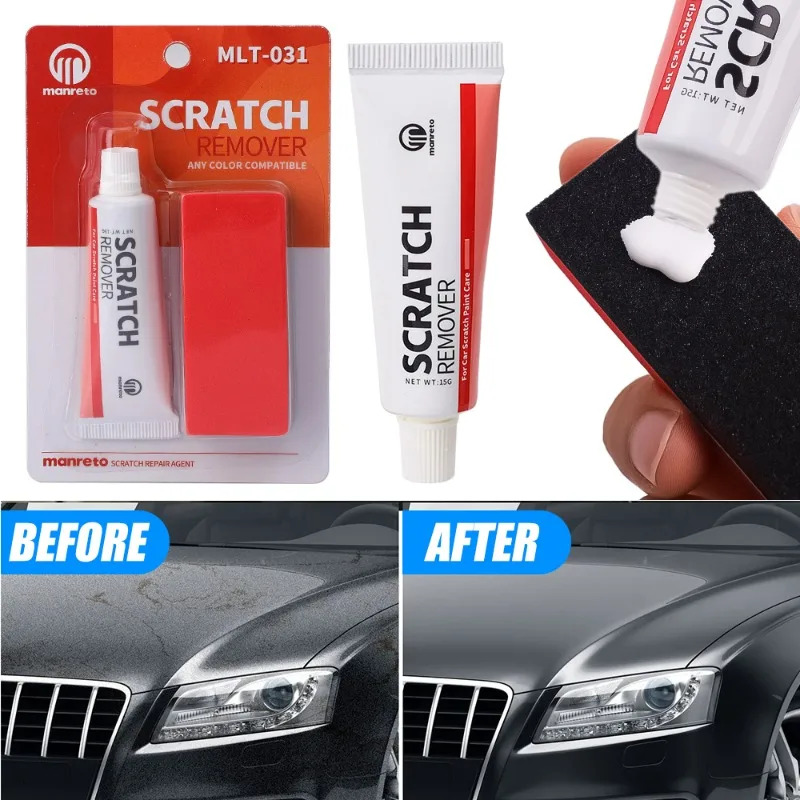 

Car Polishing Paste with Sponge Auto Scratch Remover Tool Automotive Body Paint Care Repair Kit Scratch Removal Grinding Agent