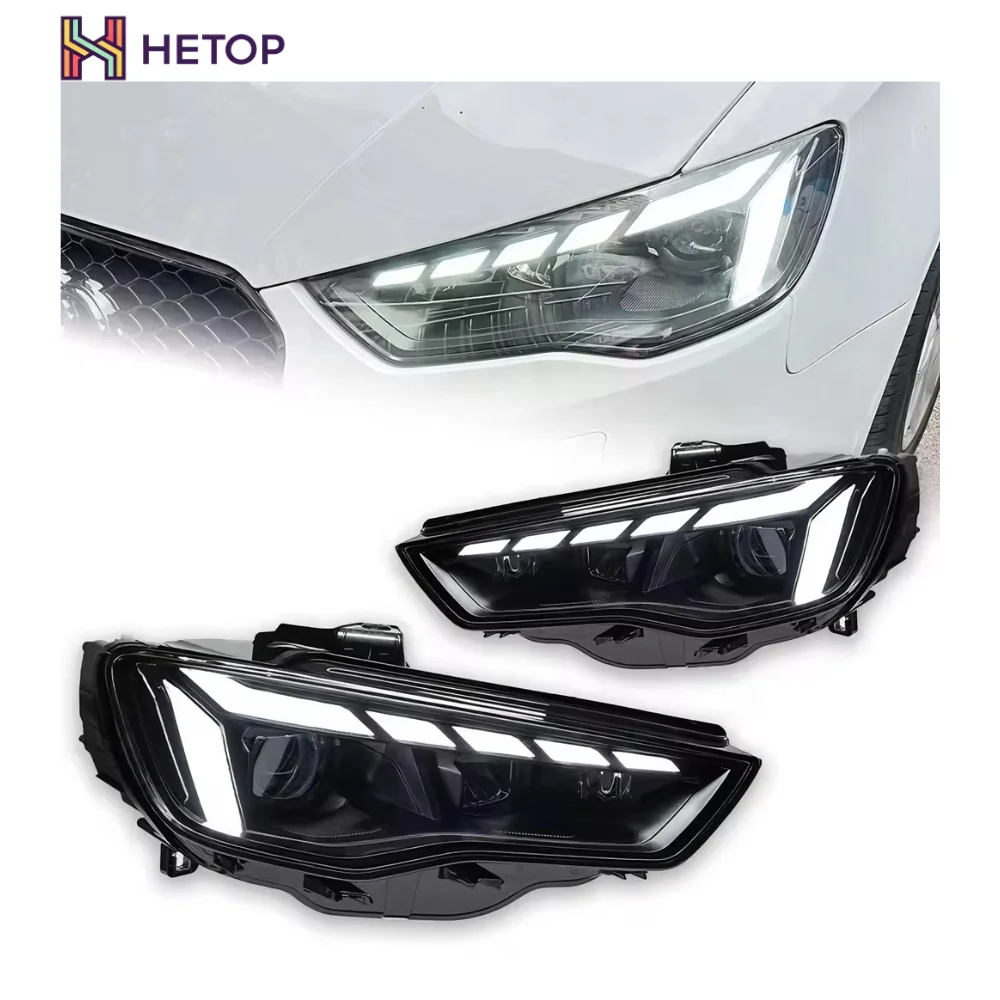 

HETOP A3 S3 2013-2016 Upgrade Headlights LED Angel Eye Lamp Modified Front Turn Signals Daytime Running Light for Audi Headlight