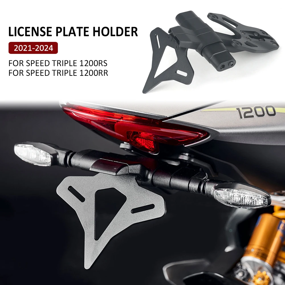 

Motorcycle Rear Short Tail Stock Tidy License Plate Holder Tailstock Bracket For Speed Triple 1200RS 1200RR 1200 RS RR 2021-2024