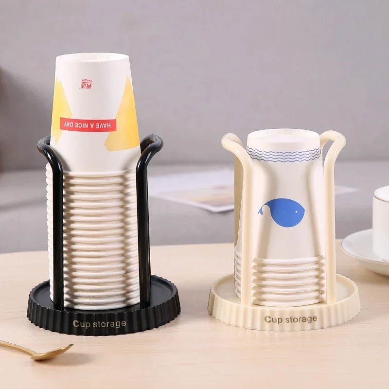 Tempat Gelas Kertas Sekali Pakai Rumah Tangga, Rak Penyimpanan Gelas Kertas Desktop, Cocok untuk Ruang Tamu, Ruang Makan, dan Pengambil Gelas Lainnya