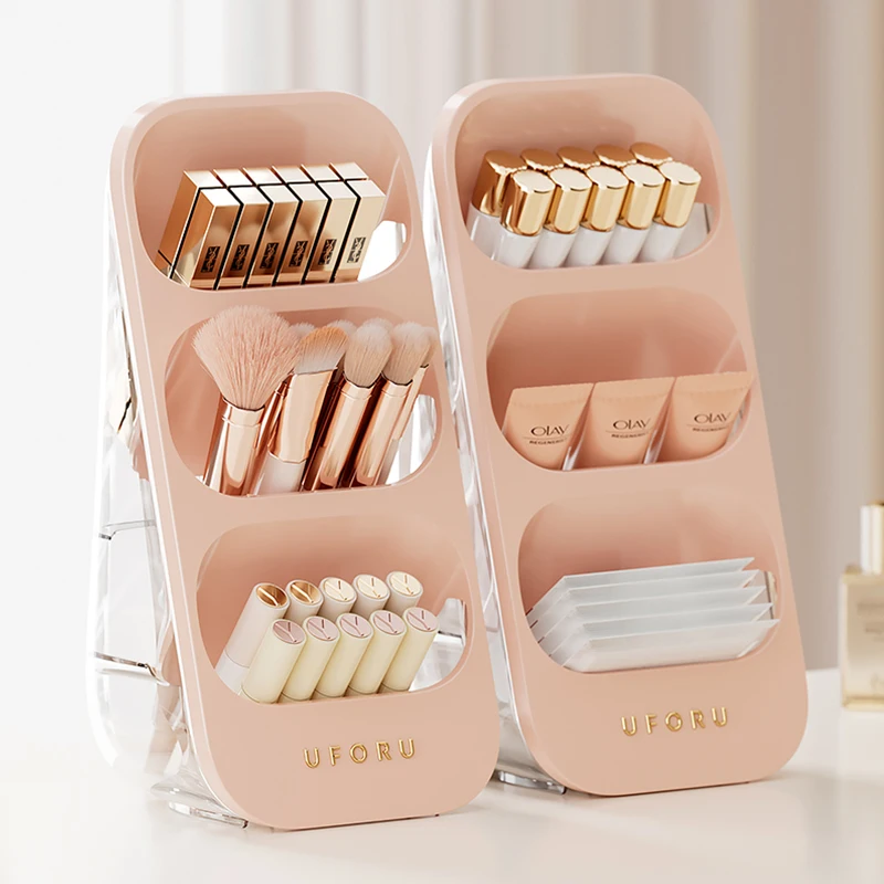 UFORU Makeup storage box Tilt insert desktop advanced sense dressing table Skin care Eyebrow pencil lipstick makeup brush tube