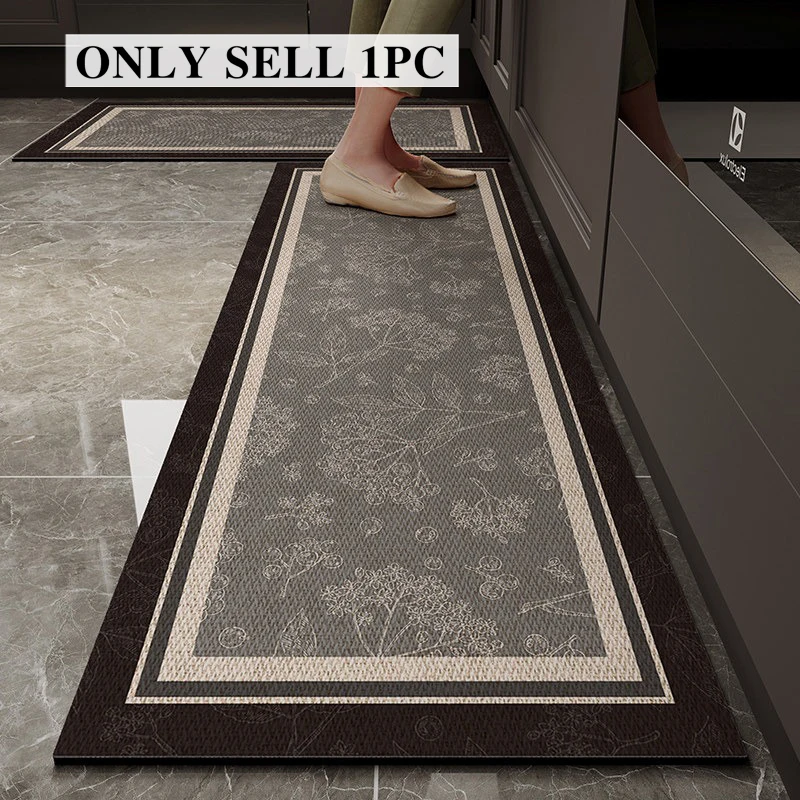 Rug for Kitchen Anti-slip Stain-resistant Long Floor Mat Comfortable Loop Pile TPR Carpet Modern Style Home Decoration Carpets