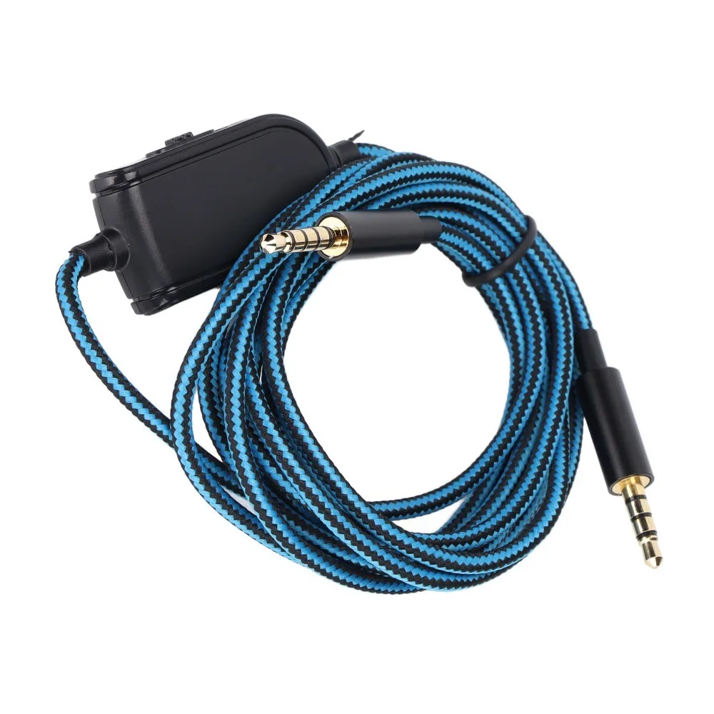 with Volume Control Mute Function 3.5mm to 3.5mm Replacement Audio Cable Blue Braided Cable for Astro A10 A30 A40 A50