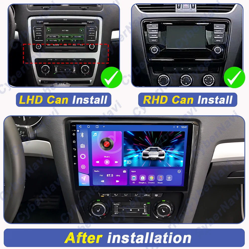 Android For Skoda Octavia 2 A5 2004-2013 Multimedia Car Stereo Radio 4G Auto WiFi Player Screen Navigation DSP GPS  No 2 Din DVD
