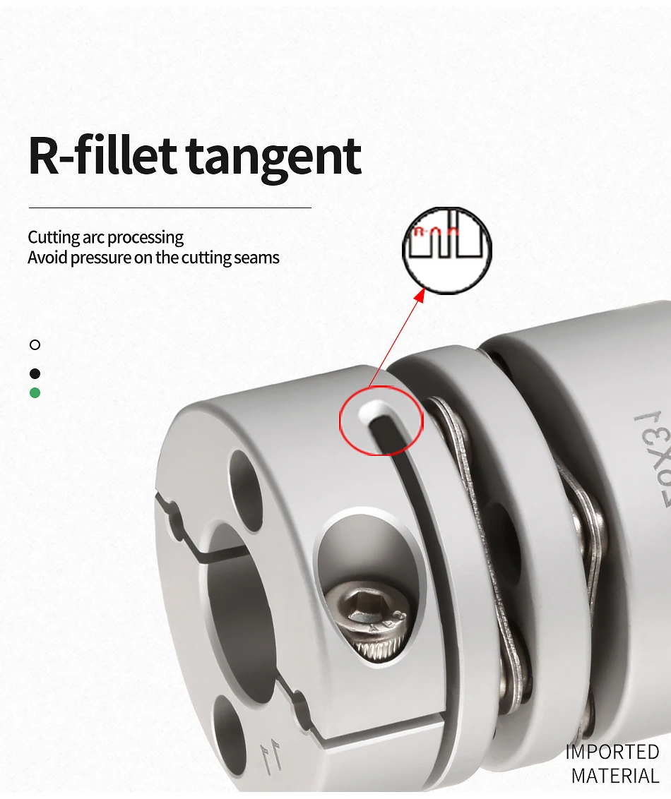 Flexible Wellenkupplung, flexibler Kupplungs-Encoder für Motoren, 6 mm, 5 mm, 8 mm, Servomotor, Verbindungskaplin CNC – Detail 11