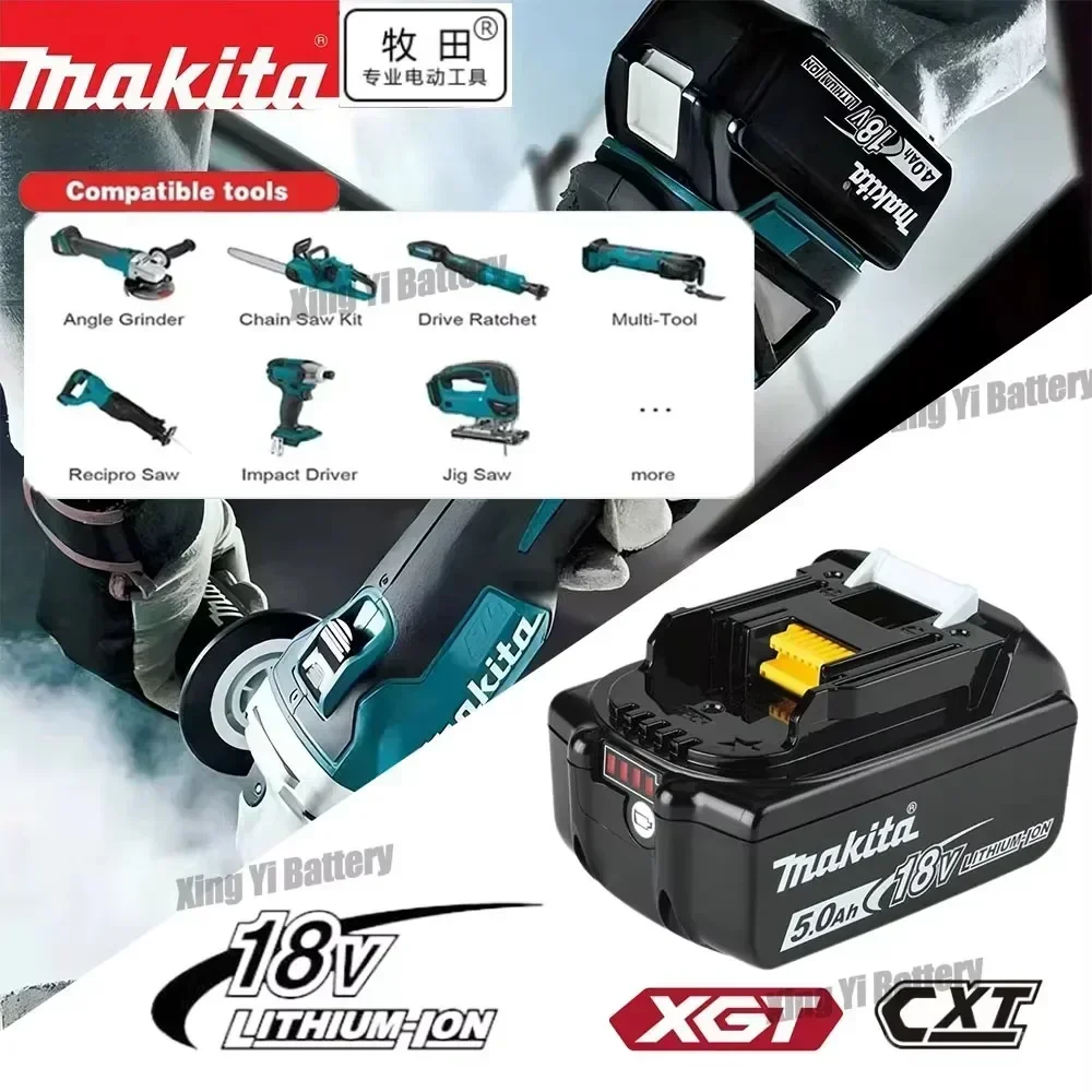 

100% Original Makita Rechargeable Power Tool Battery, Replaceable LED Lithium-ion, 6.0 Ah 18V LXT BL1860B BL1860BL1850 BL1830