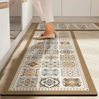 VIKAMA American Retro Kitchen Floor Mat Diatomaceous Mud Absorbent Wipe Bathroom Non-Slip Waterproof Carpet Home Decoration