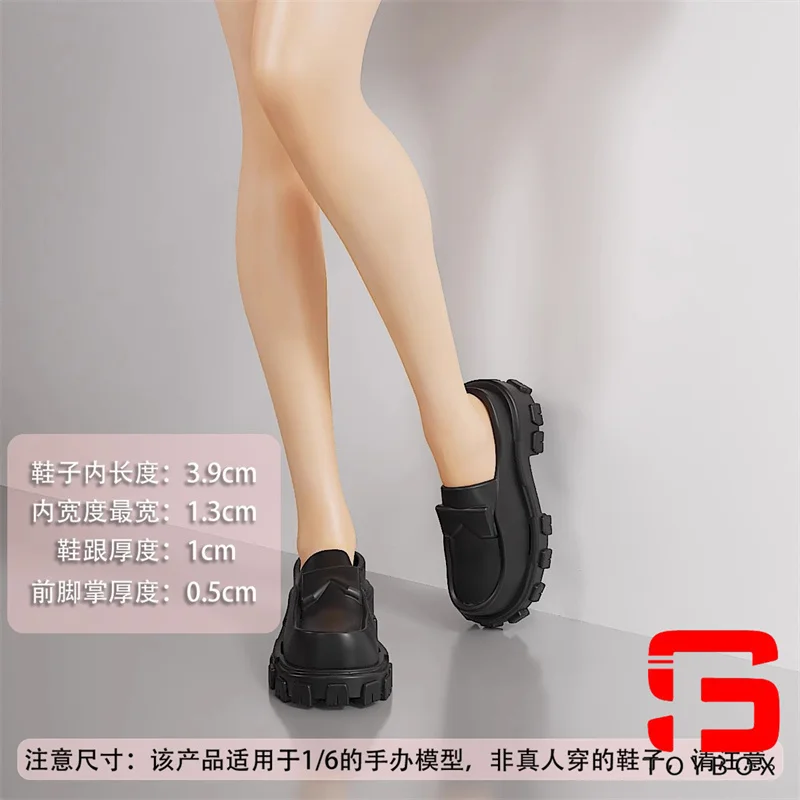Sapatos ocos multicoloridos de soldado feminino em escala 1/6, modelo adequado para bonecos de corpo de figura de ação de 12 ''