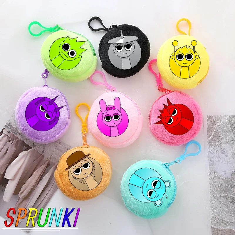 

Sprunki Coin Purse Wallet Kawaii Game Cartoon Anime Portable Money Coin Storage Bag Cute Mini Card Purses Key Organiser Gifts