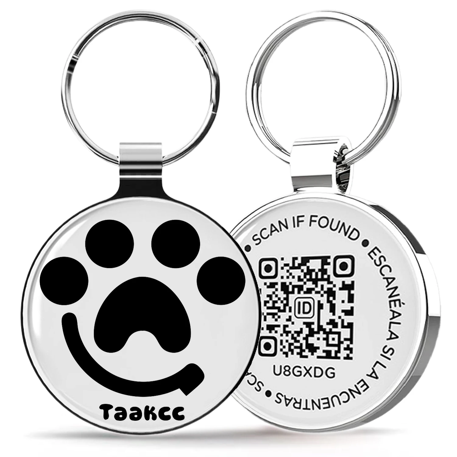 Metal Pet Tag, Easy-to-use Dog Tag with QR Code, Real-time Scan Alerts, Update Record Pet Profile, No Subscription or Fees