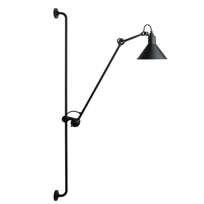 Designer Creative Long Pole Swing Arm Telescopic Industrial Style Wall Lamp Nordic Retro Bedroom Bedside Reading