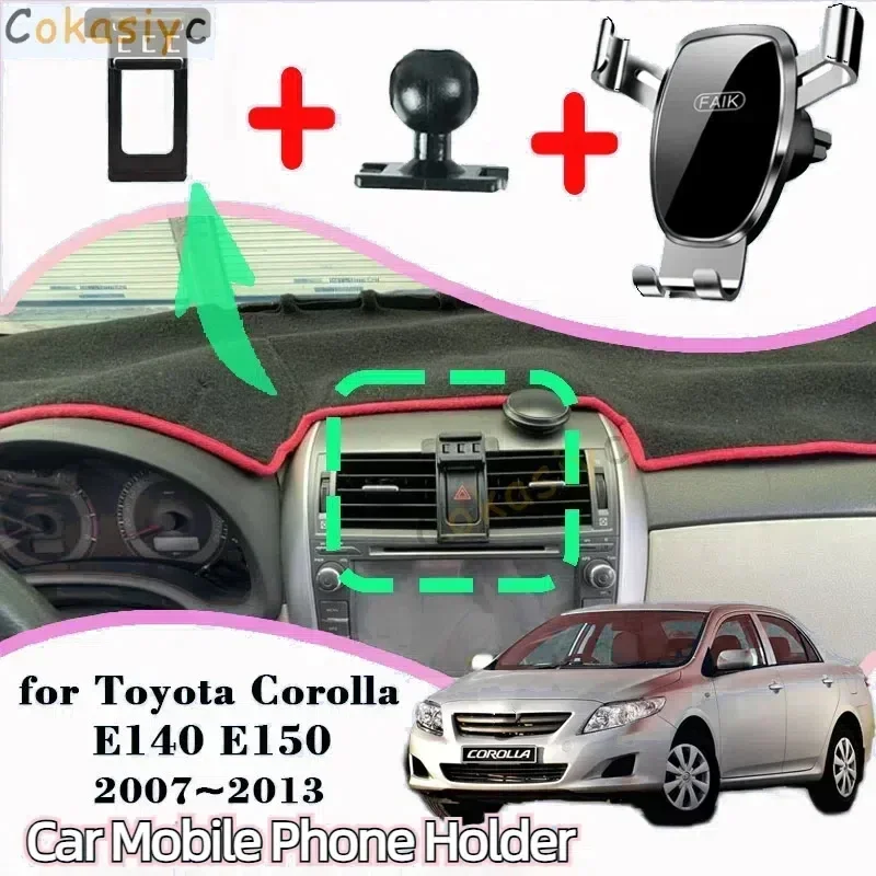 Mobile Phone Holder for Toyota Corolla E140 E150 2007~2013 Air Vent Clip Tray Cell Stand Support Gravity Car Accessories iPhone