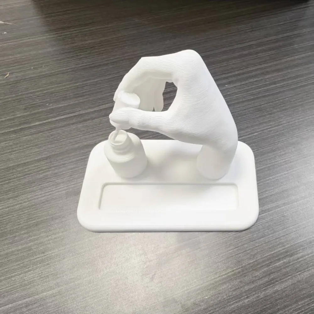Nail Art Nail Tech Hand Card Holder Card Slot Minimalist 3D Printed Card Stand Nail Themed Plastic Beauty Salon Card Rack