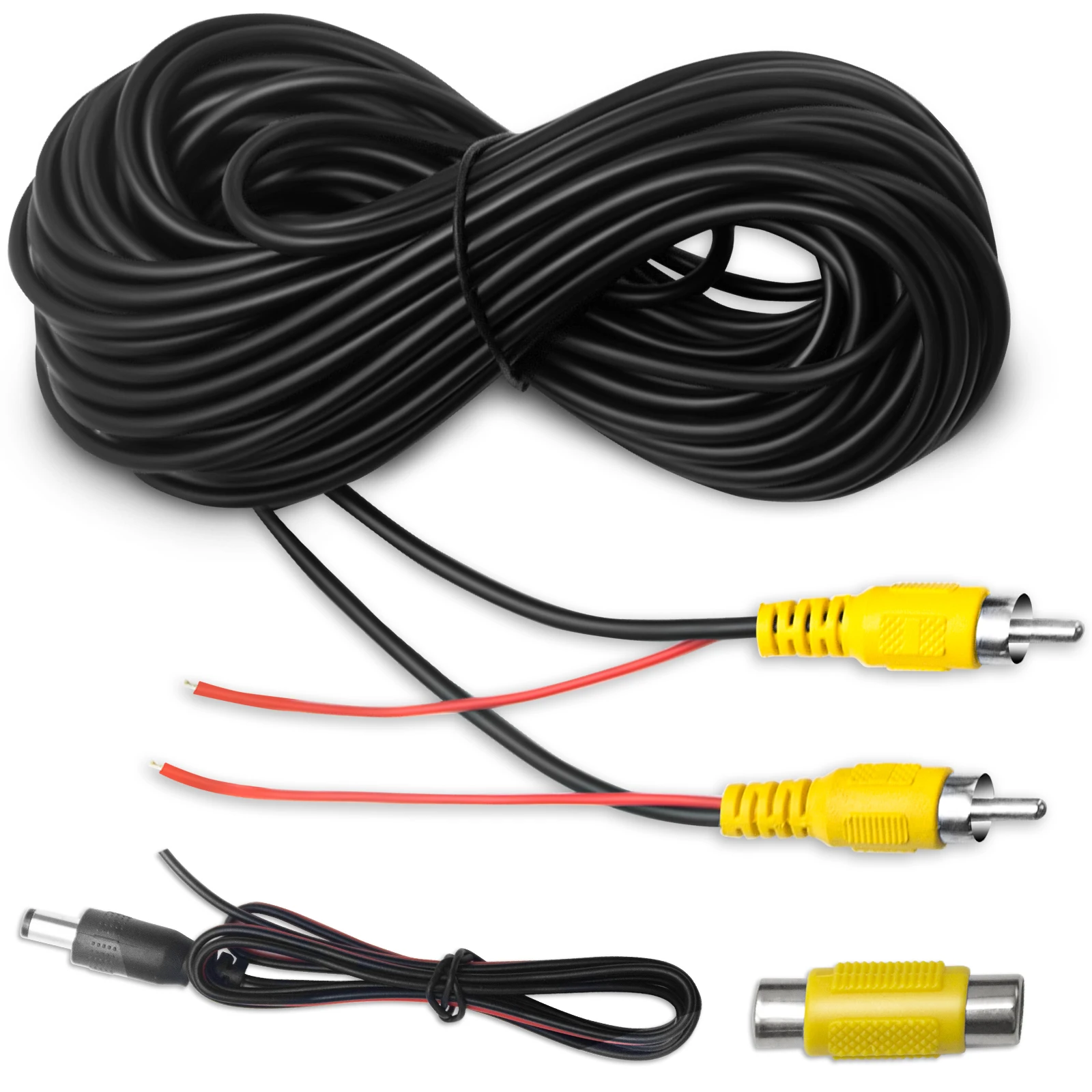 6 Meters 10M RCA Video Extension Cable Male to Male with trigger wire for Car Truck Backup Camera Rear View Parking