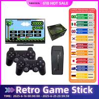 Video Game Console TV HD Game Stick 64GB 20000 Retro Games For PS1/GBA/MAME/SEGA Everdrive Save/Search/Adding For Children Gift