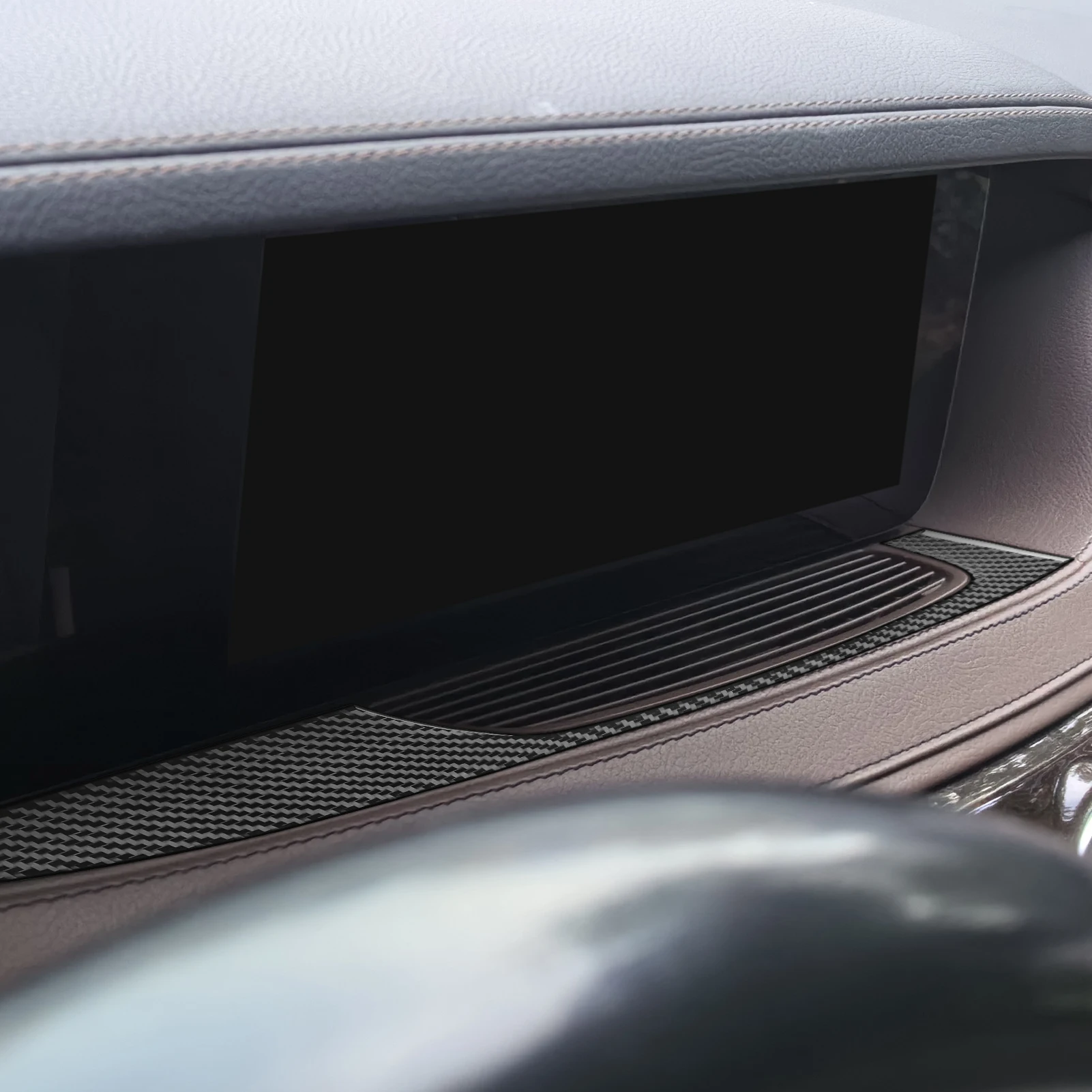 Real Carbon Fiber Car Accessories Center Display Cover Sticker For Mercedes Benz W222 S-Class/Maybach 13 14 15 16 17 18 19 2020