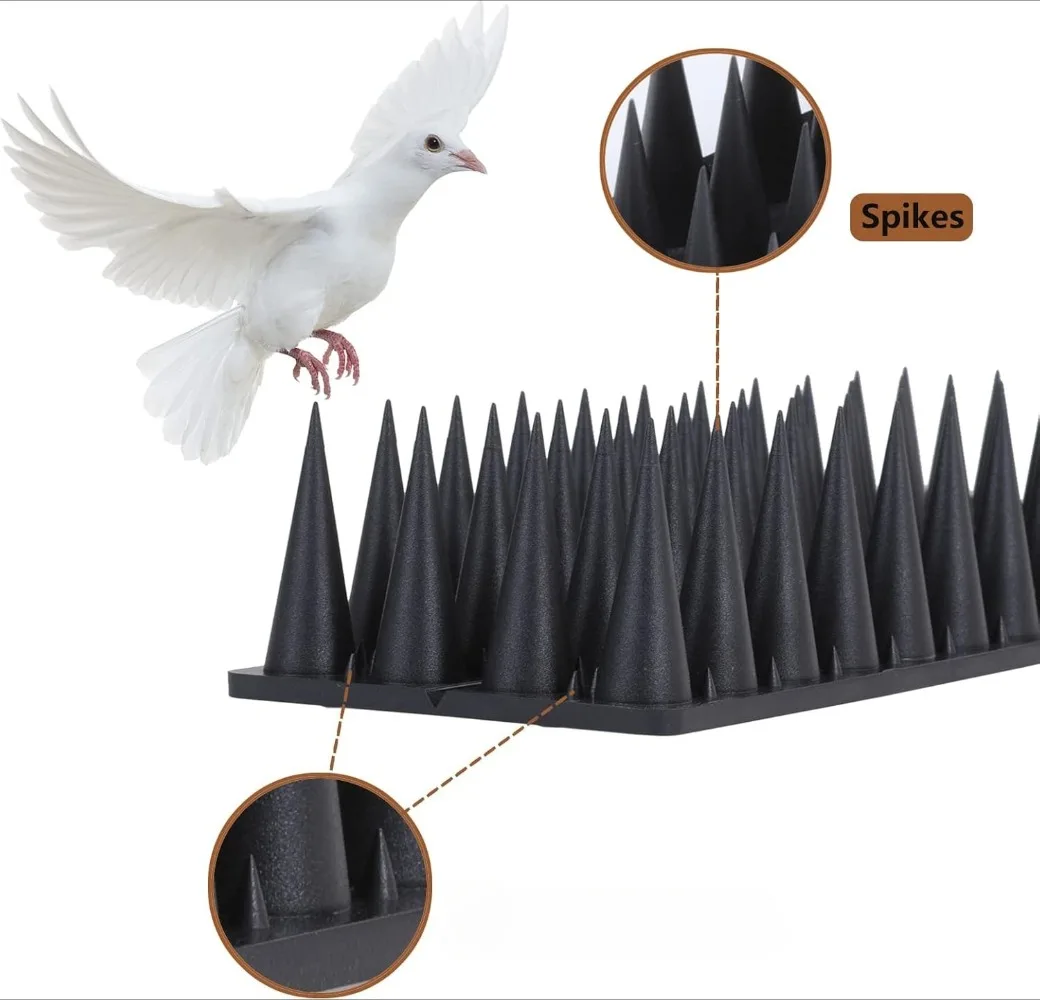 1-20pcs Plastic Bird Spikes Anti Pigeon Cat Deterrent Repellent Pest Control Humane Garden Fence Roof Ledge Protection Strip
