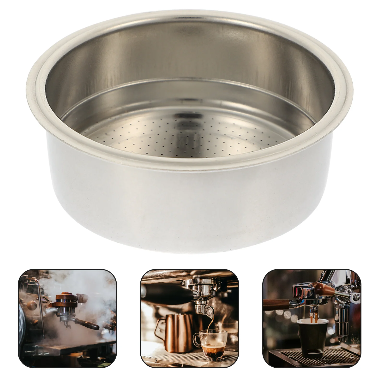 

Stainless Steel Strainer Fine Mesh For Espresso Machine Replacement Household Making Tool Multiple Filter Holes Machine Supplies