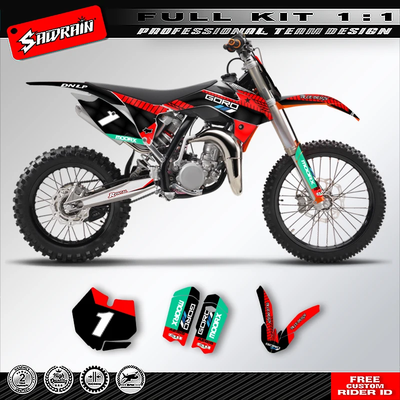 

Sawrain Custom Team мотоциклетная графика фоновые наклейки комплект наклеек для KTM SX85 2013 2014 2015 2016 2017 011
