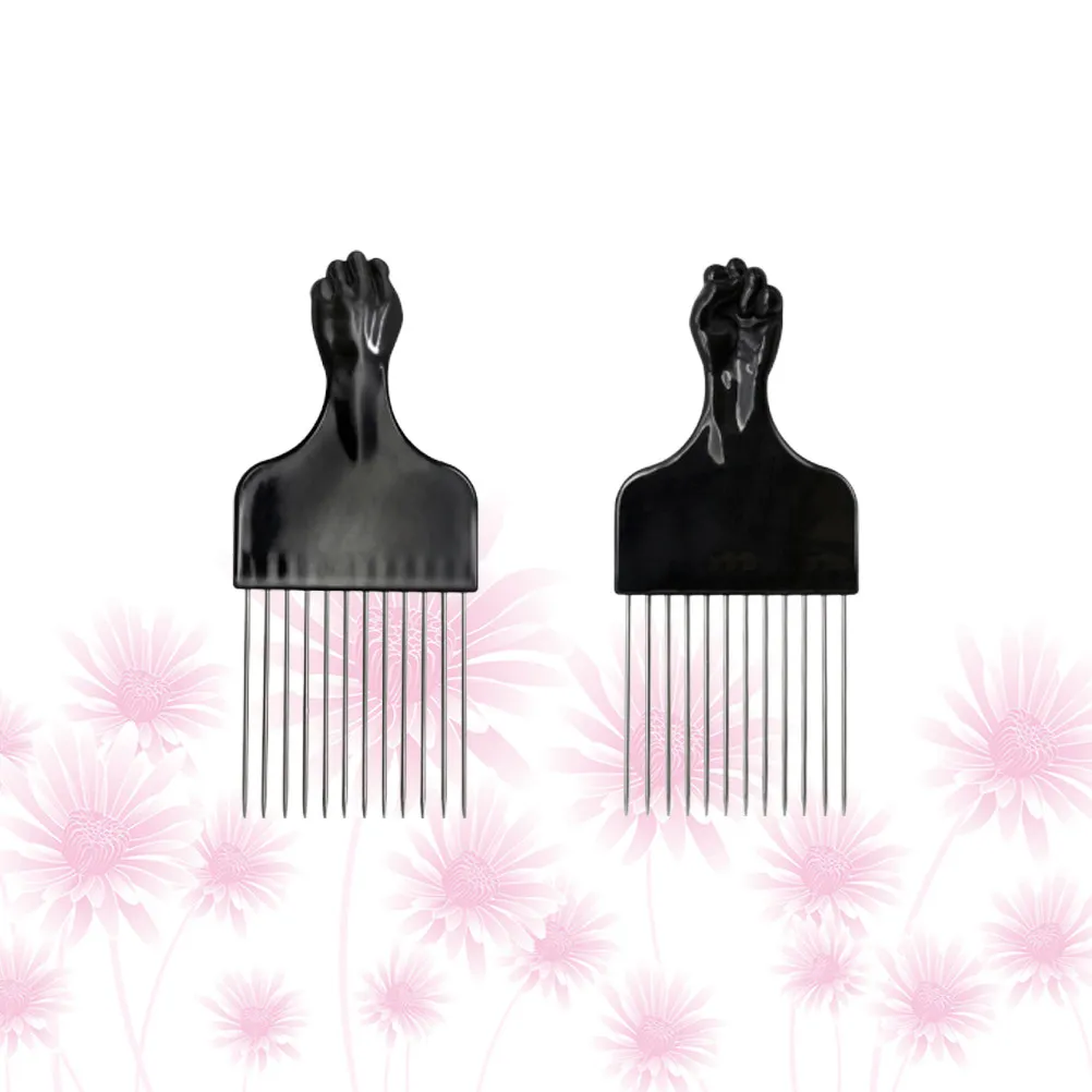 

2Pcs Stainless Steel Hair Comb Extra Wide Spaced Teeth for Men Detangling Tangled Hair Scalp Stimulation Salon Barber Styling