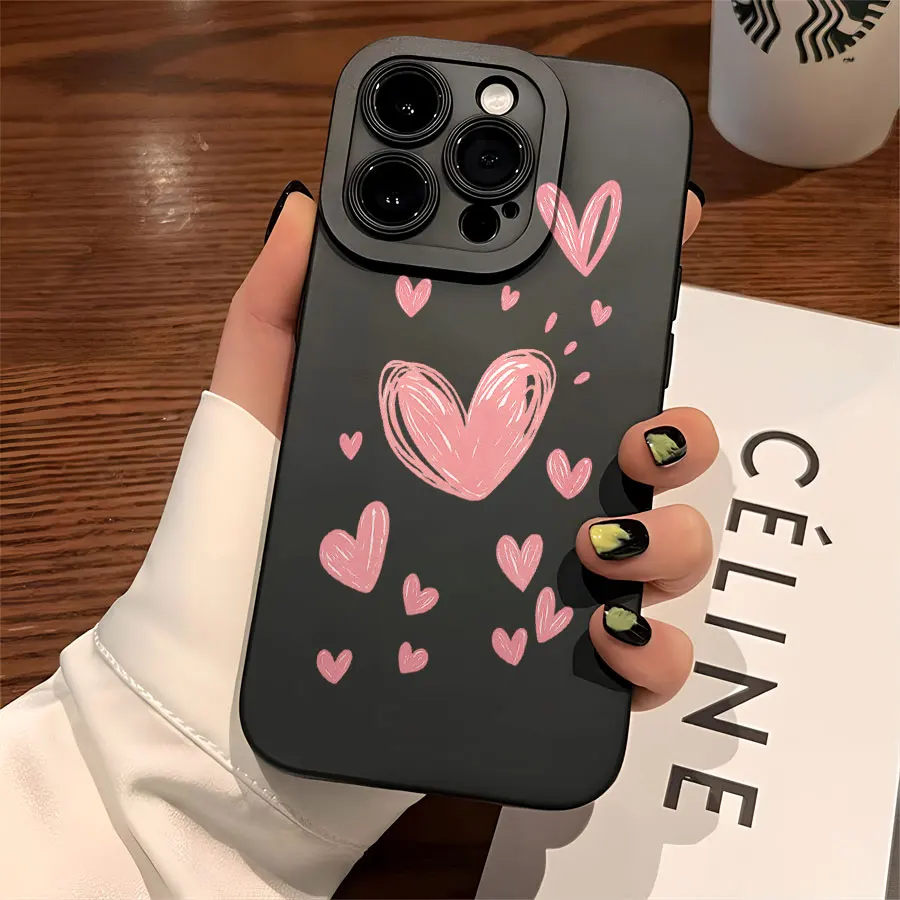 엔젤 아이 매트 TPU 소프트 폰 케이스, 아이폰 17부터 11 프로 맥스까지 360도 보호 기능 호환