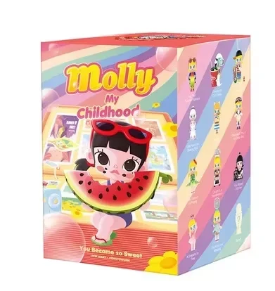 

Pop Mart Molly My Childhood Series Mystery Box Genuine Blind Box Guess Toys Bag Anime Figure Desktop Ornaments Model Gift Girl