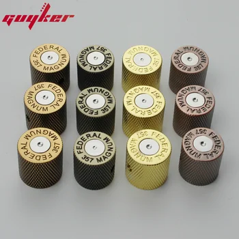 高品質のguykerエレキギター,ベース,ノブ,ブロンズ,アンティーク真鍮,ニュートラルケース