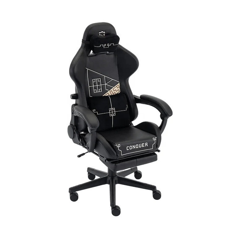 Personaliza la silla al por mayor del juego de la silla de los deportes del juego de la silla del ordenador del logotipo con el reposapiés