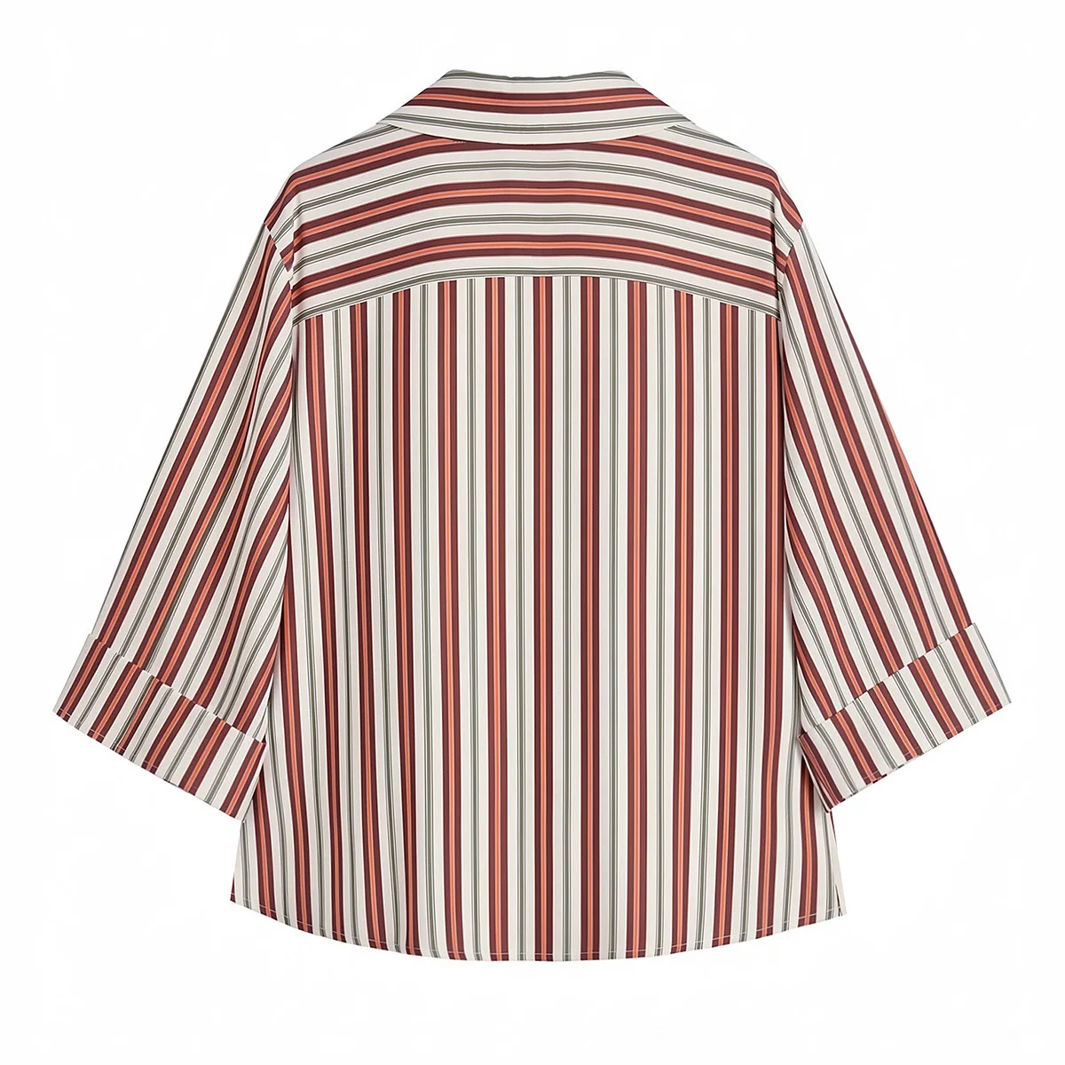 Withered 2026 New Fashionable Temperament Women's Loose And Versatile Lapel Long Sleeved Striped Shirt Woman Clothes Shirts
