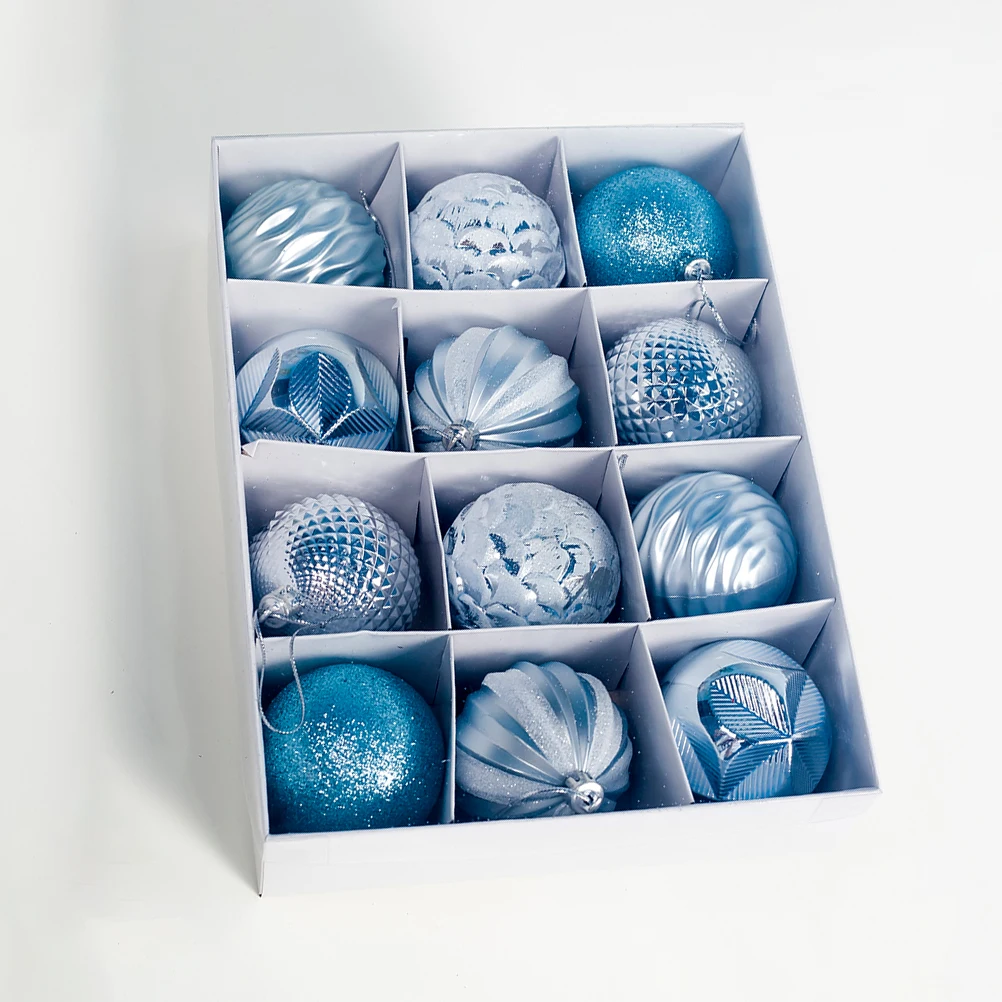 

12 Pcs Christmas Balls Decoration Balls Hanging Festive Baubles Safe Hanging Ball Decor Party Home Hotel DIY