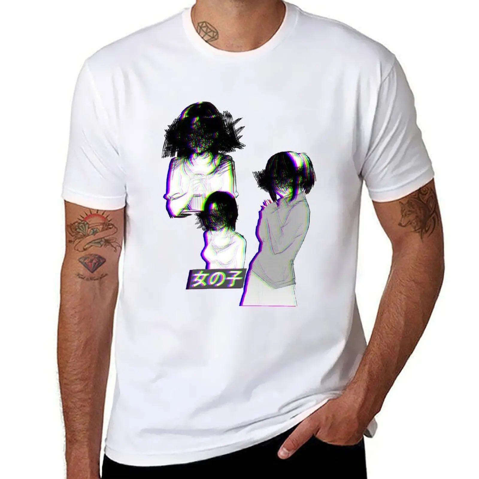 

GIRLS - Sad Anime Japanese Aesthetic T-Shirt t shirts for man pack cotton t shirt man casual T-Shirt