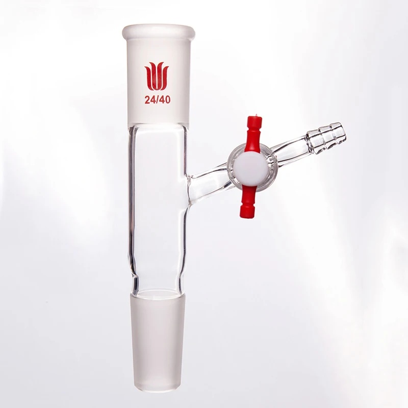 SYNTHWARE Air extraction joint, With replaceable 2mm PTFE valve, ADAPTER, CONNECTING, Borosilicate glass, A19