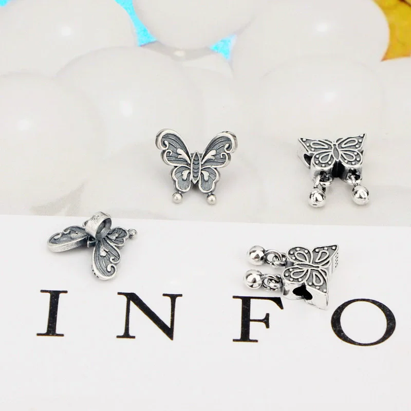 S925 pure silver Thai silver bird song flower fragrance double ring brand sunflower double connected buckle bracelet DIY