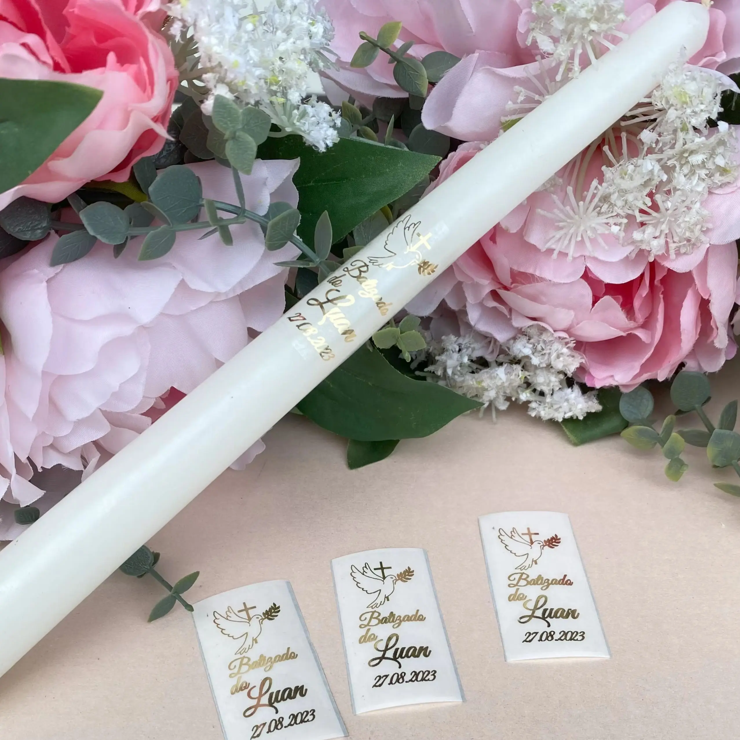 10 personalisasi stiker lilin - Personalised Candle Label ulasan dan harga