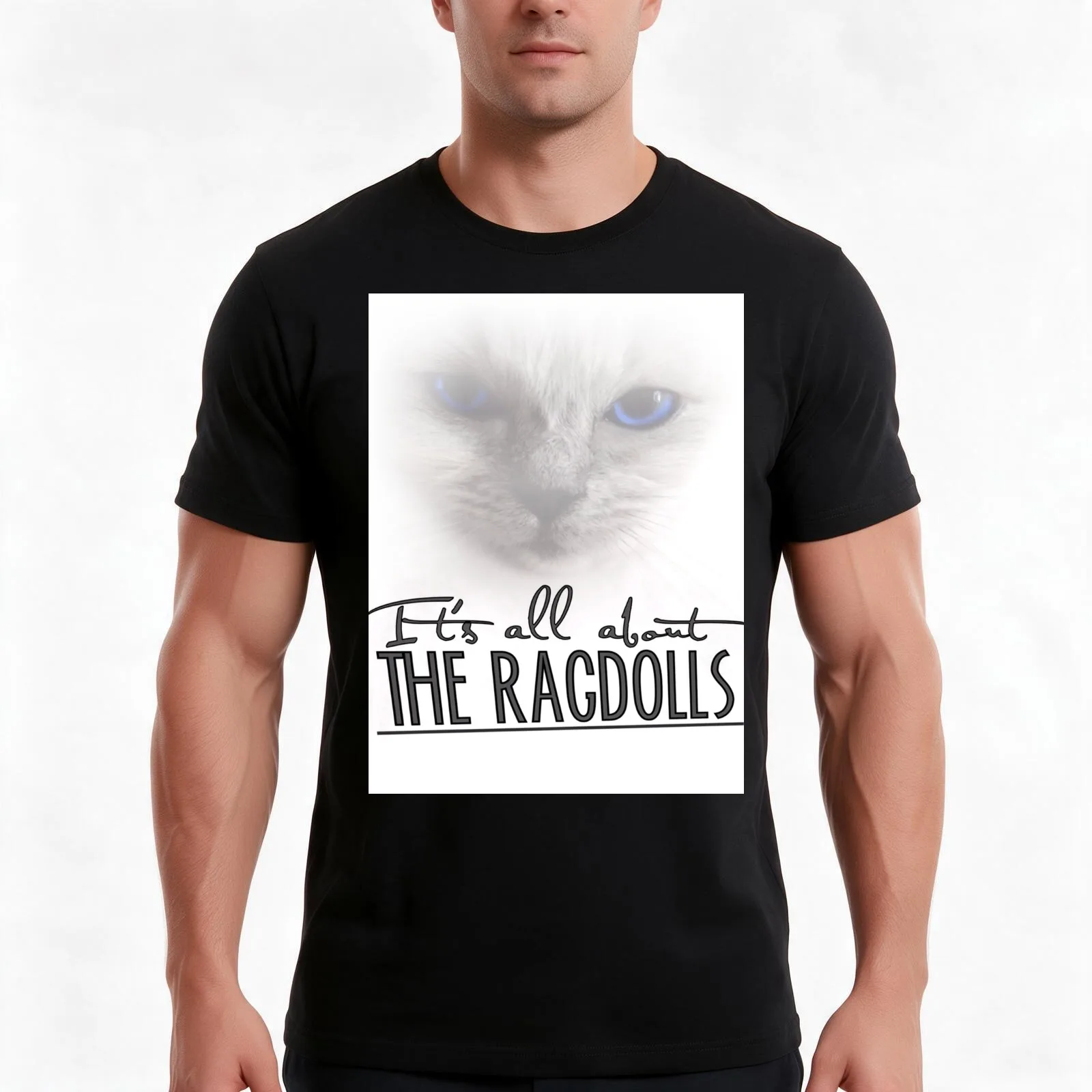 It's all about the Ragdolls T-Shirt, Summer Casual Cotton Tee, Oversized Streetwear Tops, Vintage Graphic Print, 100% Cotton