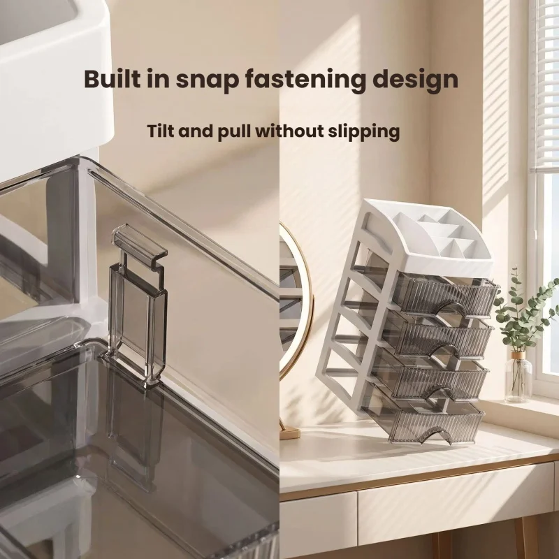 New Multi Layer Large Capacity Transparent Makeup Storage Box Cosmetic Storage Box Suitable For Eye Shadow Lotion And Lipstick