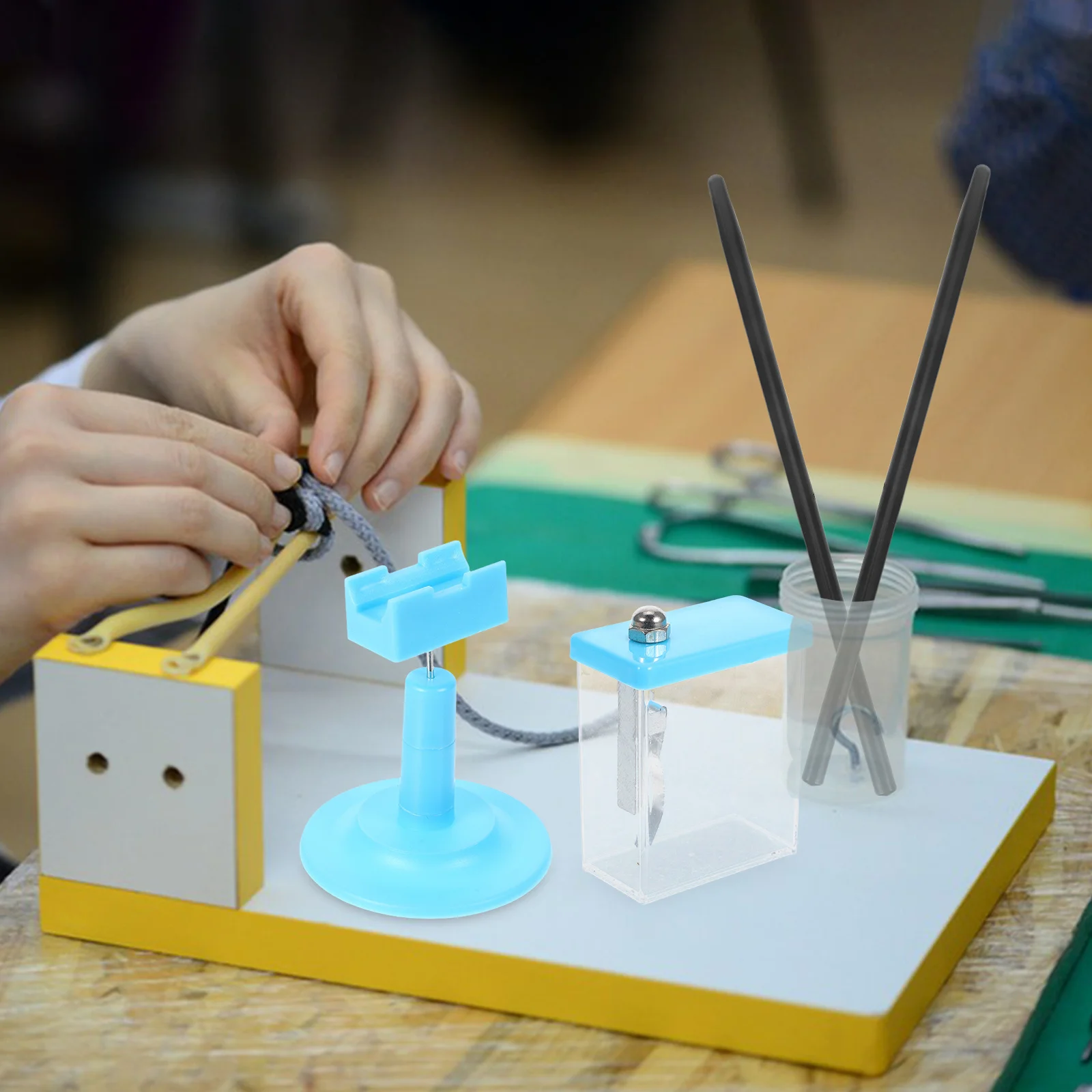 1Set Elektrostatische Inductie Experiment Kit Plastic Stok Wrijving Elektriciteit Natuurkunde Leren Wetenschap Onderwijs