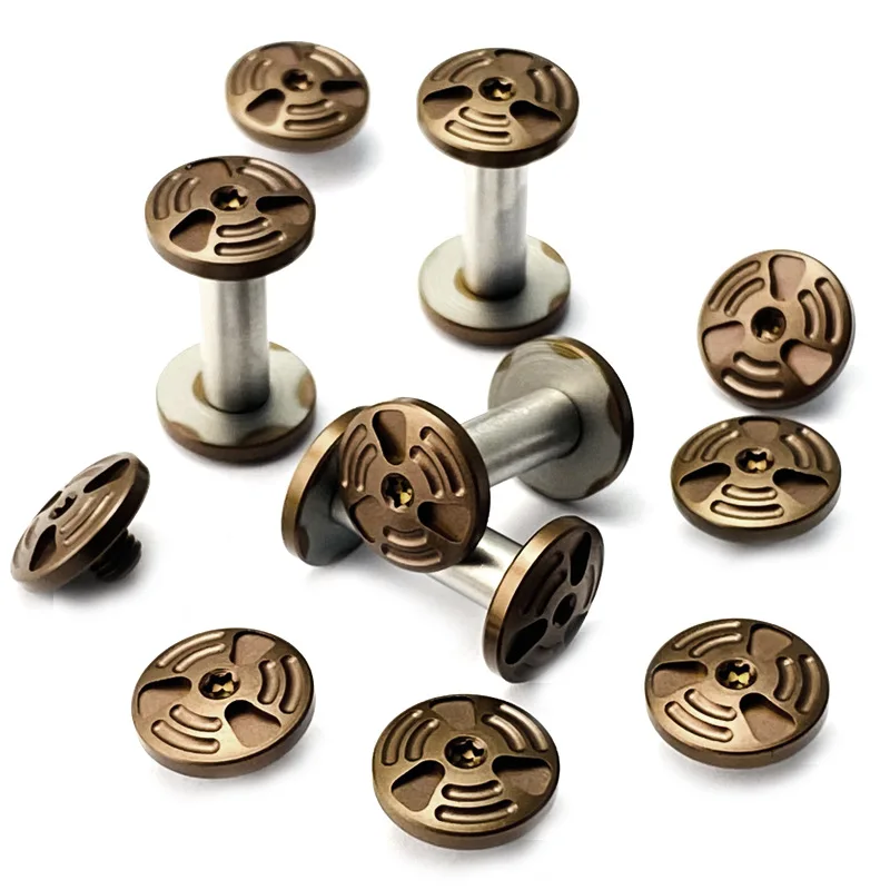2sets M4 CNC Stainless Steel Screws for Knife Handle Screws Fasteners DIY Pocket Knife Tool Locking Spindle Screws