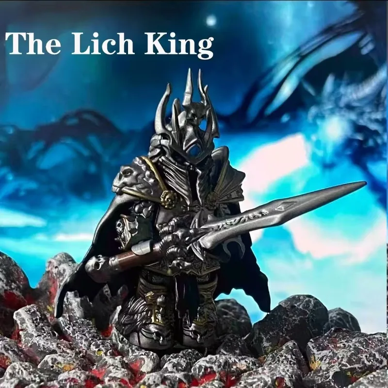 Lich King Warcraft Style Building Figure Armor Sword Cape Collectible Action Toy for Fans Boys Gift New 2025 Hot Sale view 3