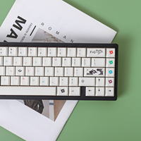 Minimalist White GMK Singularity Keycaps Cherry Profile PBT Dye Sublimation Keycap For MX-style Keyboard 61 68 67 84 87 96 980