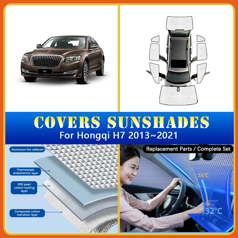 

Car Sunshade Cover For Hongqi H7 2013-2021 Parasol Indoor Car Umbrella Summer Sunscreen Window Coverage Sunshade Auto Accessorie