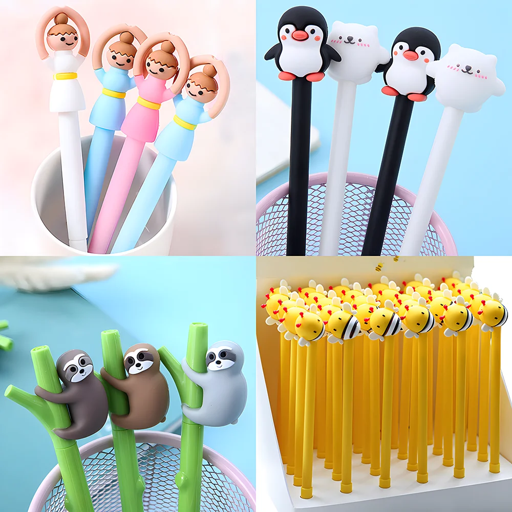 1Pcs Korean Elegant Kawaii Gel Pens Cute High Quality Black Cat Ballpoint Pen Back to School Fancy Aesthetic Journal Stationery